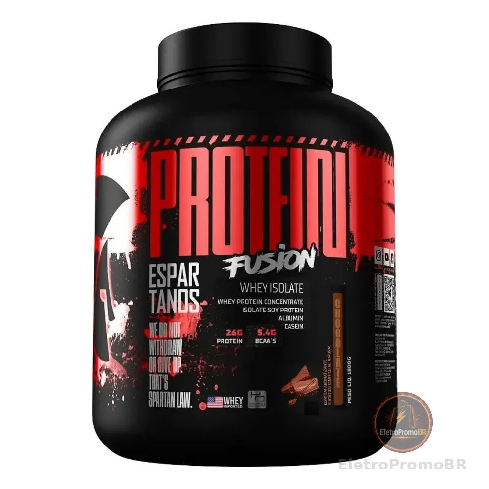Protein Fusion Whey Isolate 1,8kg - Espartanos Nutrition Sabor Chocolate