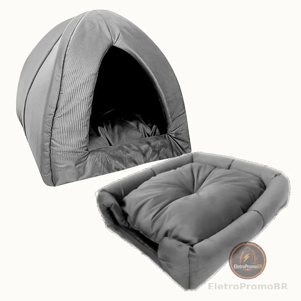 Casa 2 x1 Toca Iglu Grande 45x45 Para Cachorro Caminha Pet Varias Cores