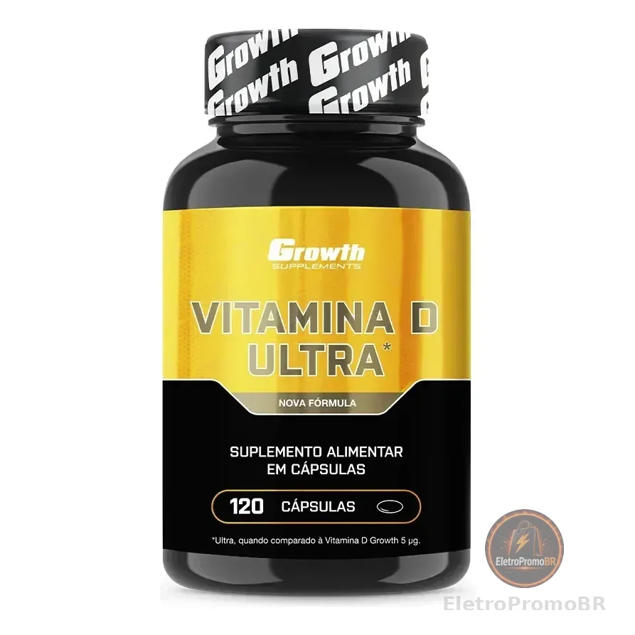 Vitamina D Ultra 2000ui 120 Caps Growth Supplements Sem Sabor