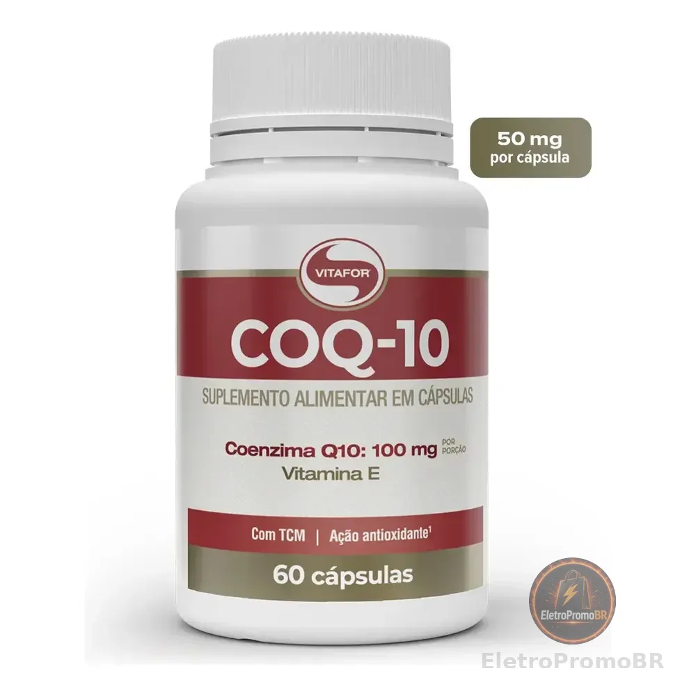 Coenzima Q10 100mg 60 Cápsulas Vitafor Sem Sabor