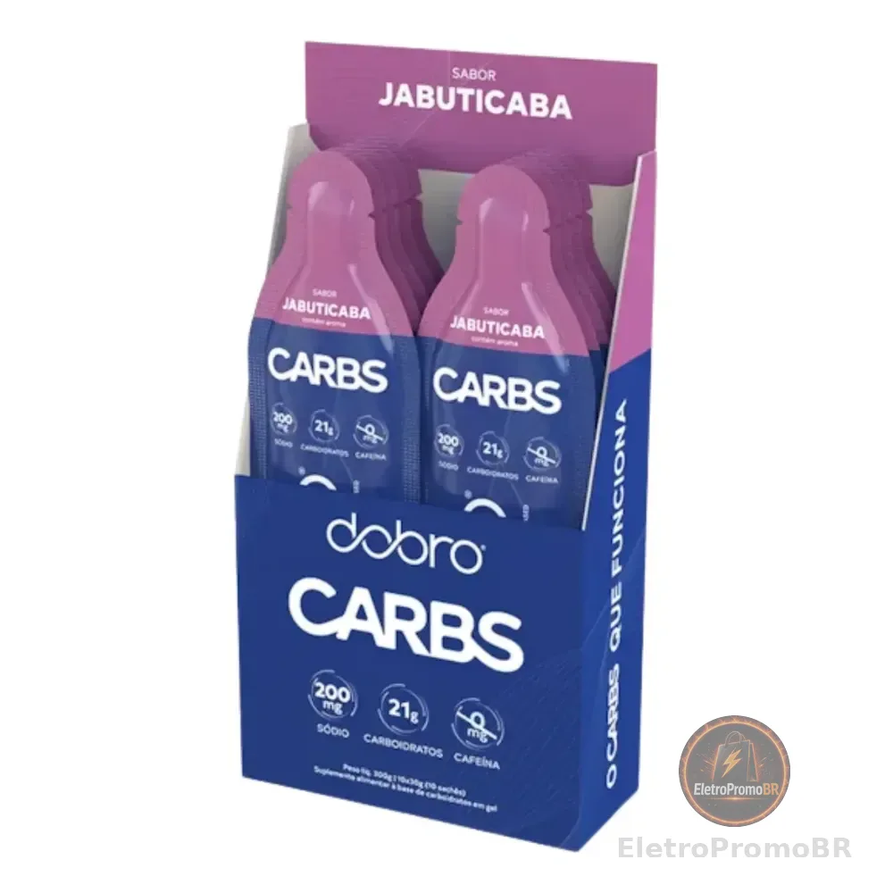 Carbs Gel Dobro Jabuticaba 10 Sachês 30g Energia Endurance Carbs Gel Sabor Jabuticaba 10x30g