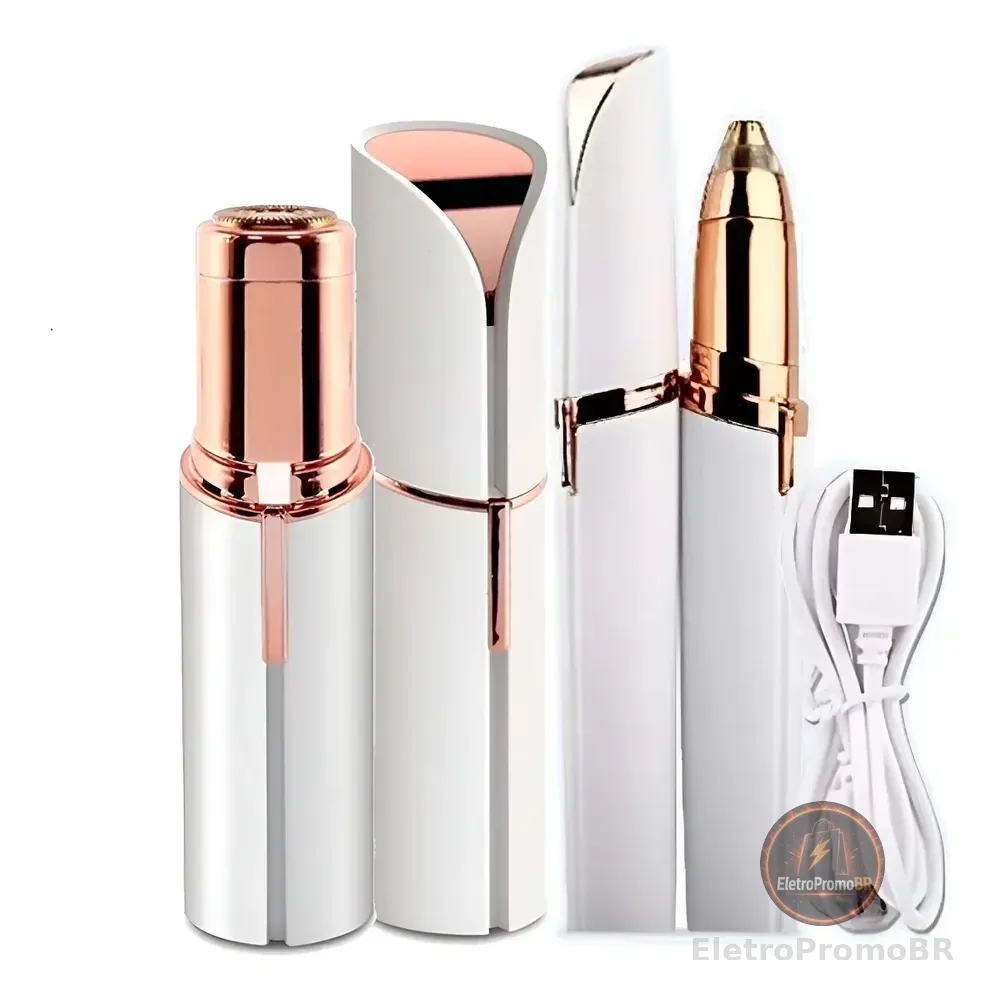 Kit Depilador Facial Caneta Depiladora Sobrancelha Portátil Branco 127/220v