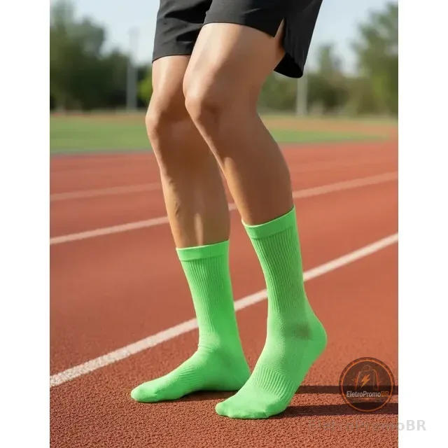 Meia Poliamida Corrida Esportiva Ciclismo Crossfit Academia