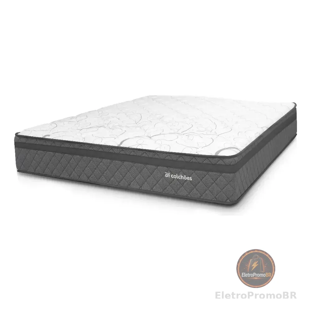 Colchão King Ortopédico Espuma D45 193x203x24cm Bf Colchões Cinza