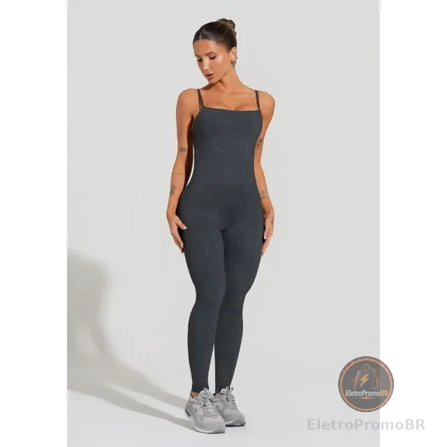 Macacão Fitness Feminino Com Alças Reguláveis Soul Dlk