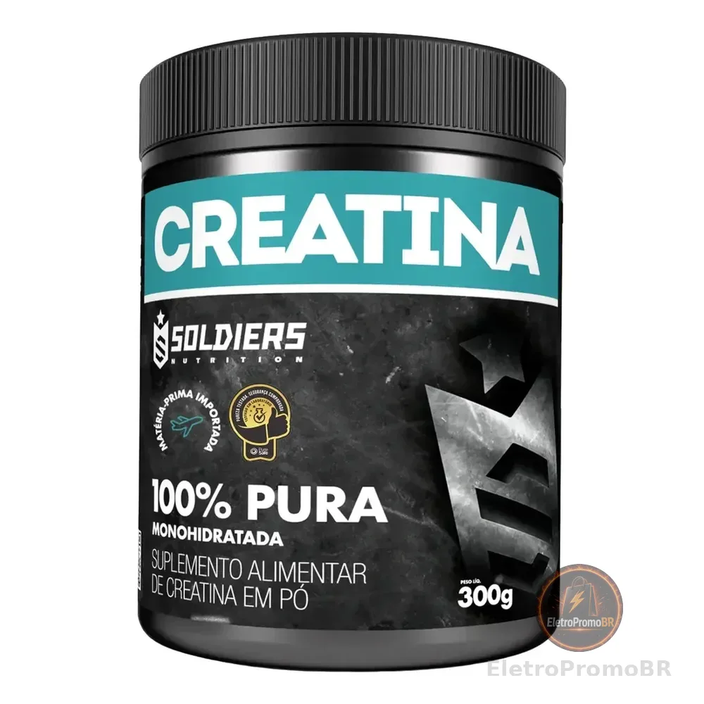 Creatina 300g Suplemento Monohidratada Em Pó 100% Pura - Soldiers Nutrition Sem Sabor