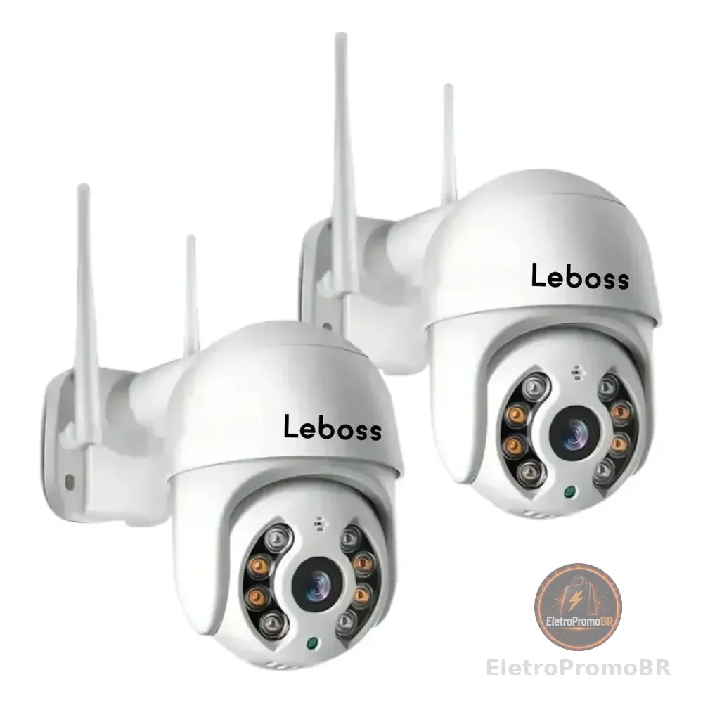 Kit2 Câmeras De Segurança Aplicativo Yoosee Wifi Leboss 2mp Branco-2pcs