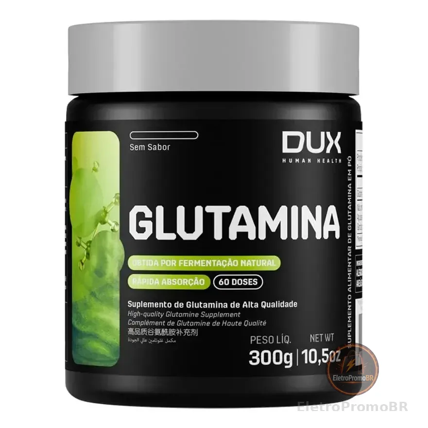 Glutamina - Pote 300g Dux Nutrition Sabor Natural Sem Sabor