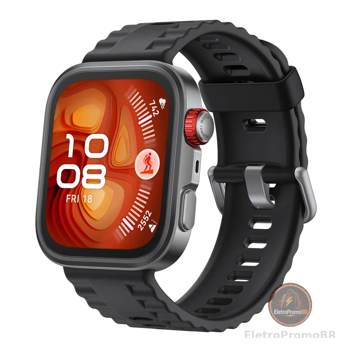 Smartwatch, HUAWEI WATCH FIT 4 Pro, Esportes ao Ar Livre de Nível Profissional, Vidro de Safira e Titânio, Mapa de Campos de Golfe, Compatível com iOS e Android, Preto