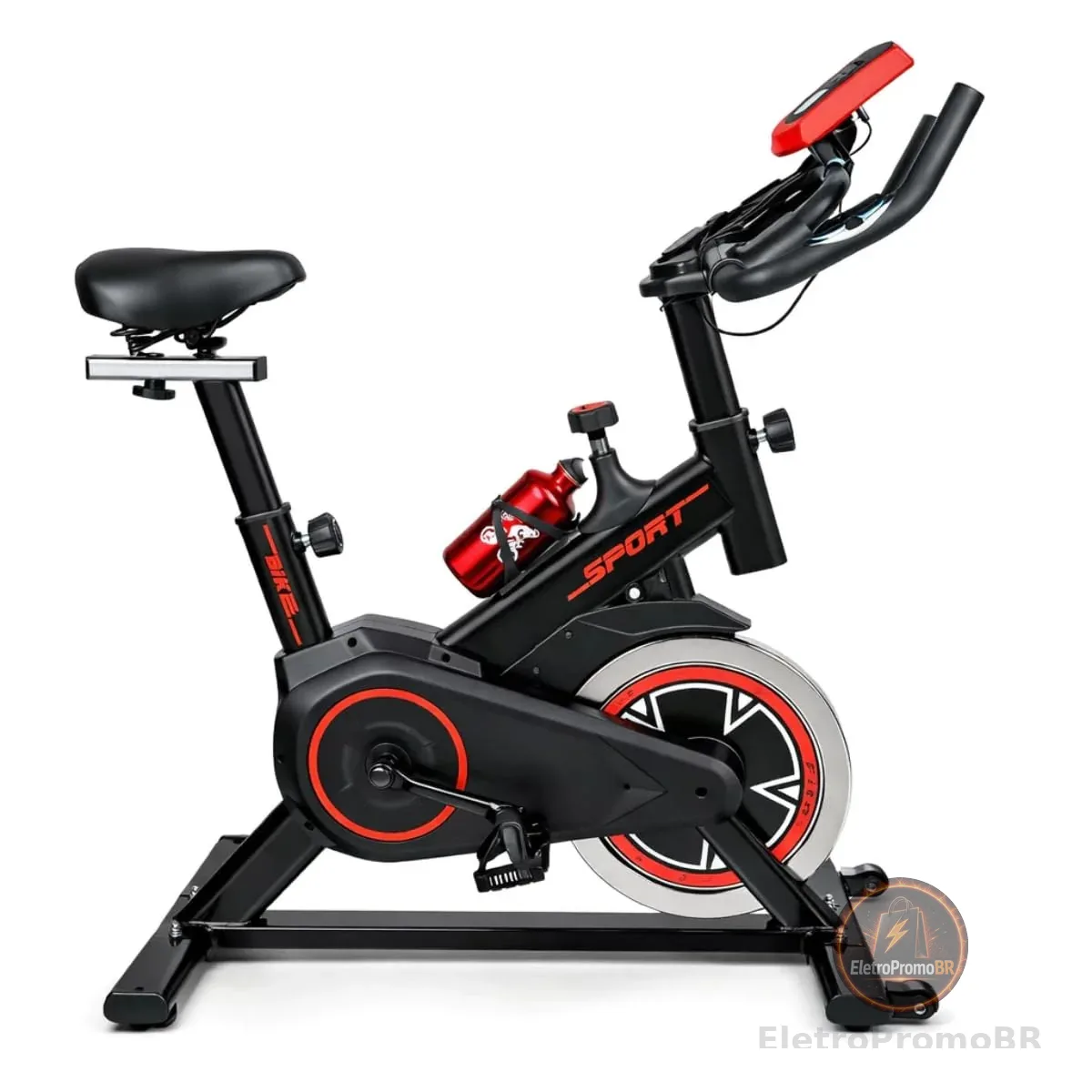 Bicicleta Ergometrica Spinning Bike Spinning Ajustável Com Garrafa E Medidor De Pulso Exercícios Cardio E Emagrecimento [ K-SELL IMPORTS ]