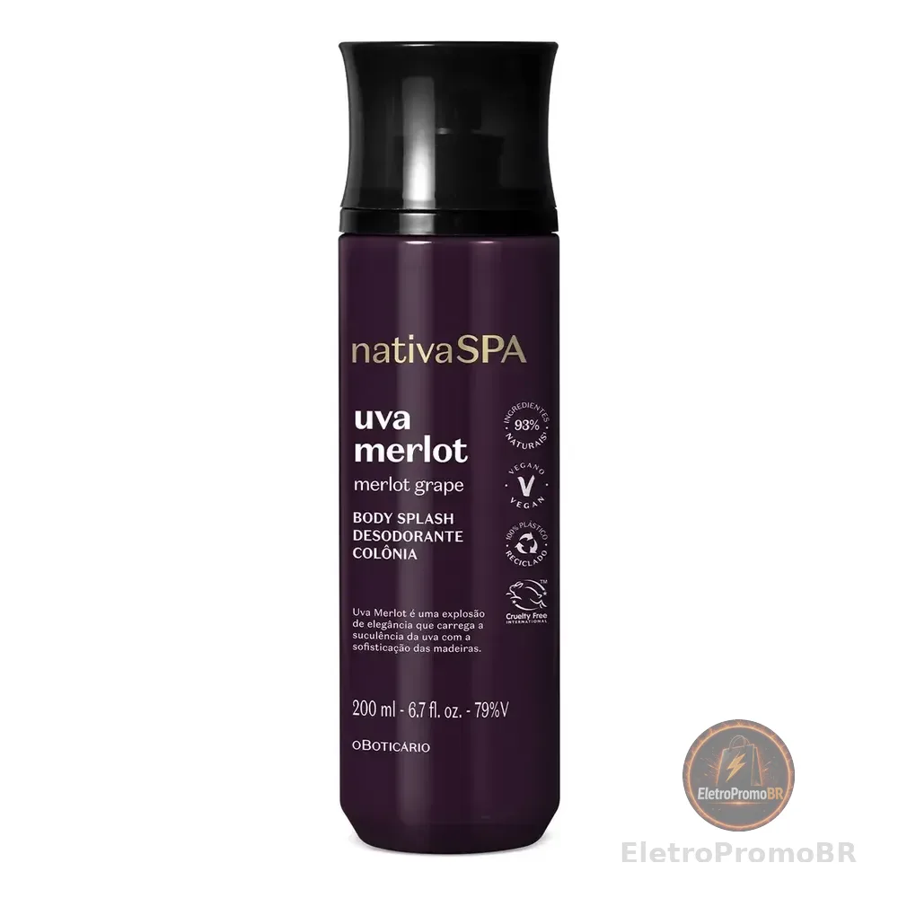 Body Splash Colônia Nativa Spa Uva Merlot 200ml