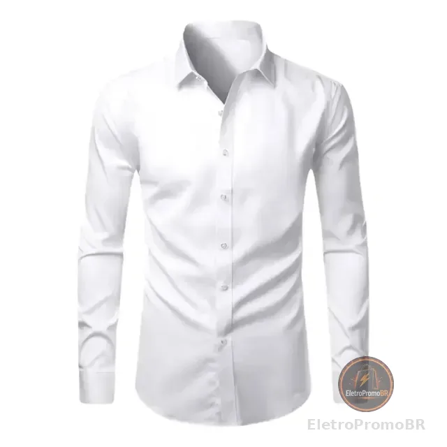 Camisa Social Manga Longa Slim Luxo P/ Eventos - Premium Ofc