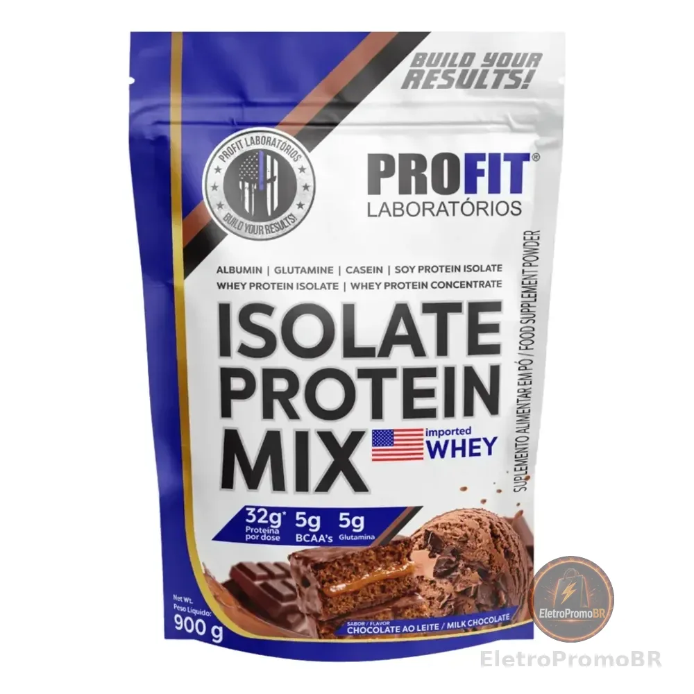 Whey Protein Isolate Mix Profit Glutamina Tripfofano Bcaa's Chocolate 840g