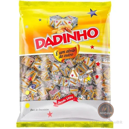 Bala De Amendoim Dadinho Pacote 600g