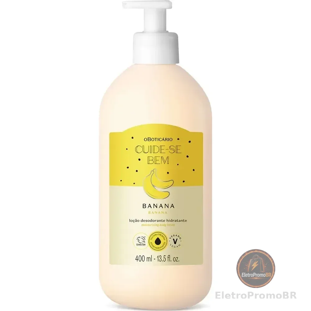 Loção Hidratante Banana Cuide-se Bem Feira O Boticário 400ml