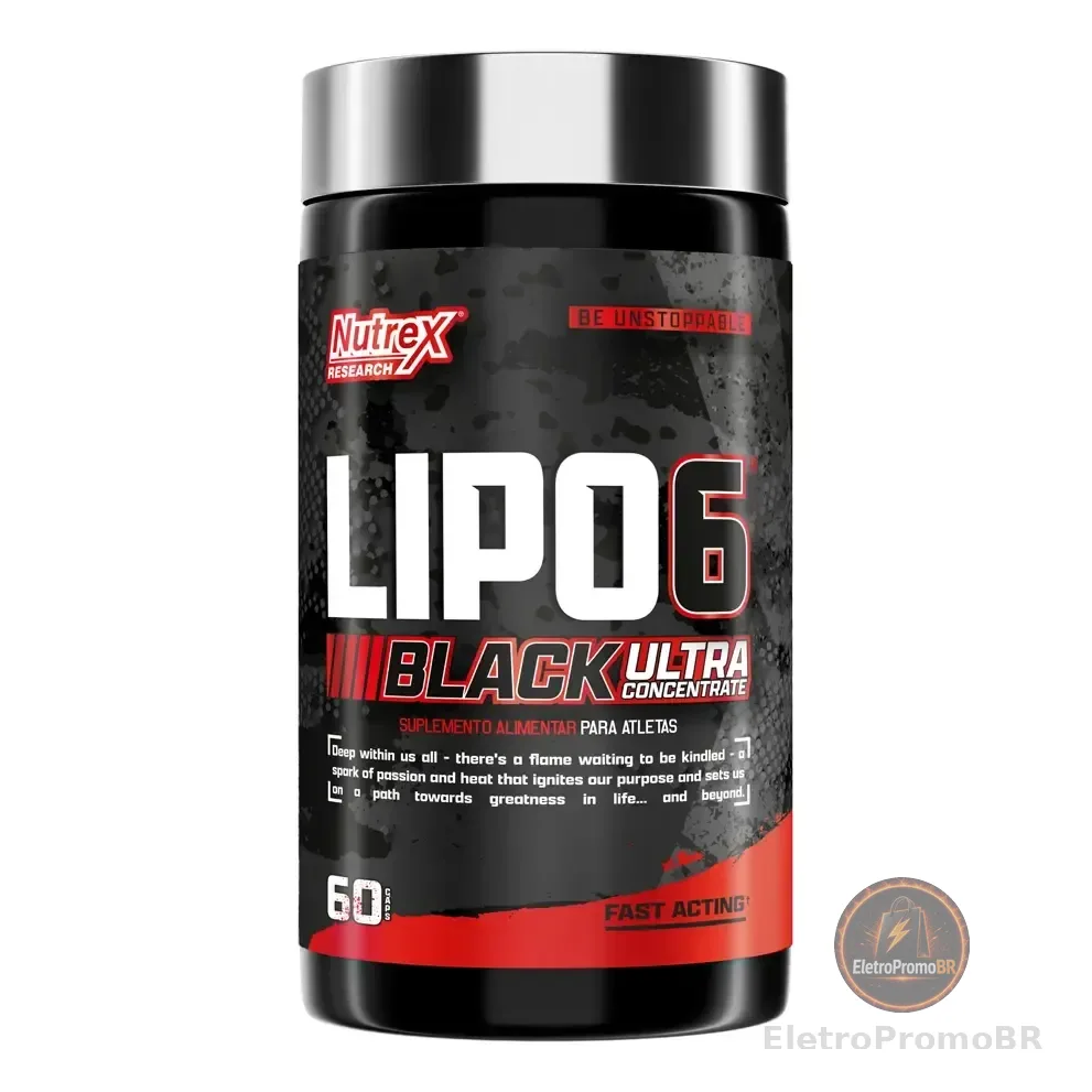 Termogenico Lipo 6 Black Ultra Concentrado - Nutrex Sabor Sem Sabor - 60 Cápsulas