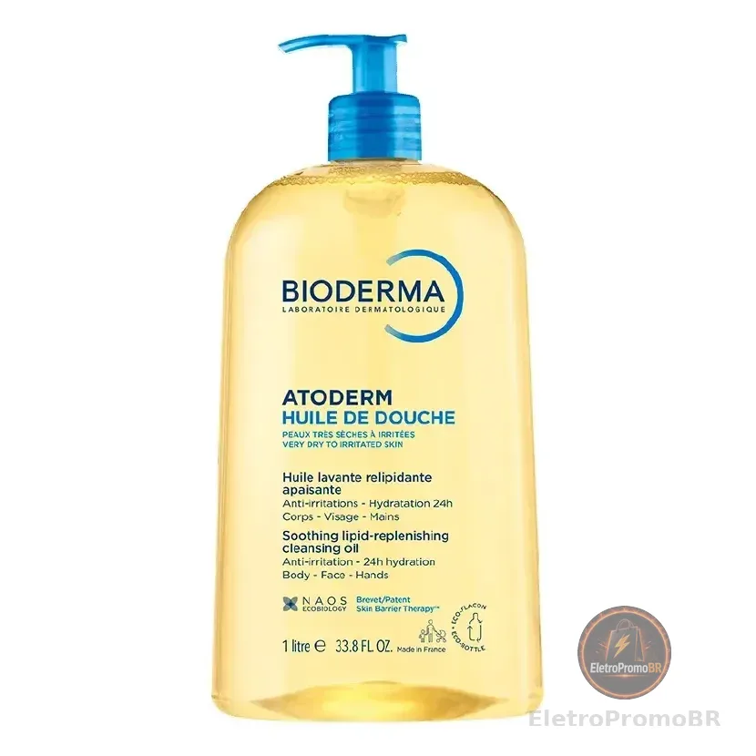 Óleo De Banho Higiene Hidratante Diária Atoderm 1l Bioderma Perfume Ligeiro
