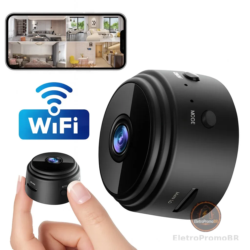 Câmera de vigilância A9 HD Sem Fio Wi-Fi Imagem Nítida Segurança Noturna Monitoramento