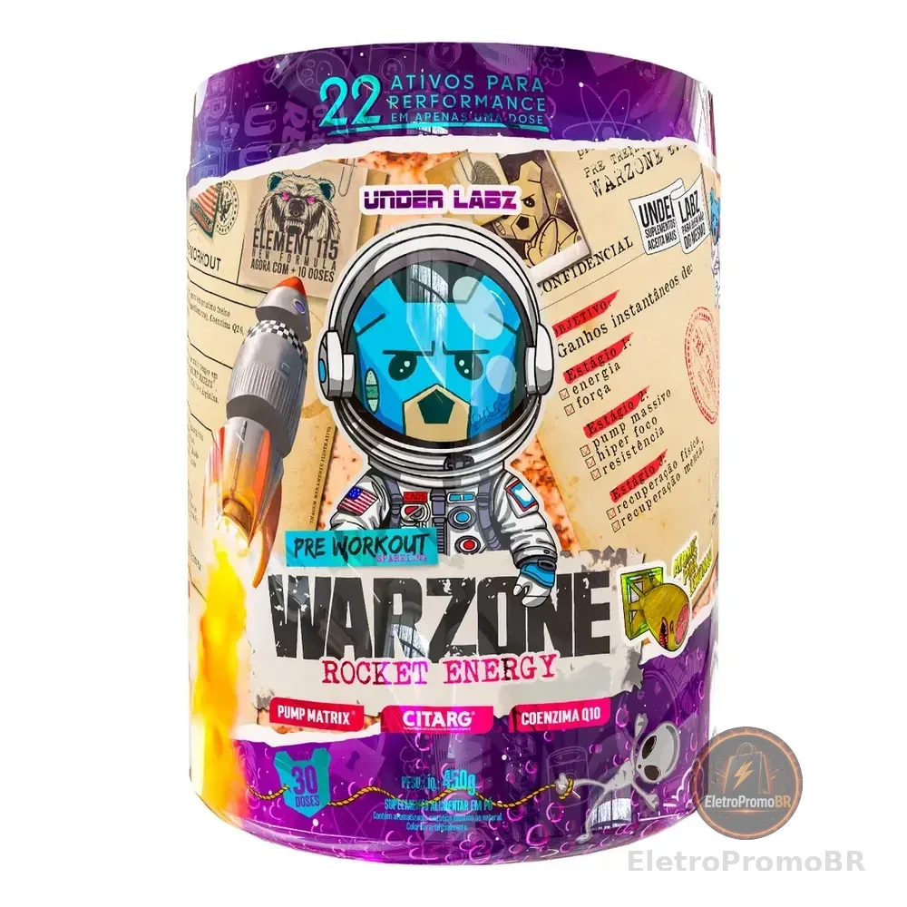 Warzone Rocket Energy 450g - Under Labz Sabor Atomic Pink Lemonade