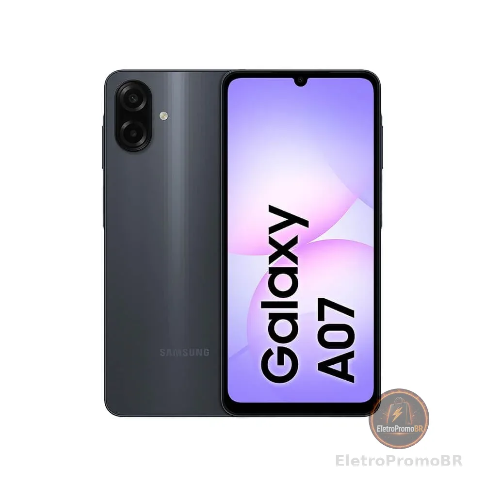 Celular Samsung Galaxy A07 256GB, 8GB, Câm. 50MP, Tela 6.7" - Preto
