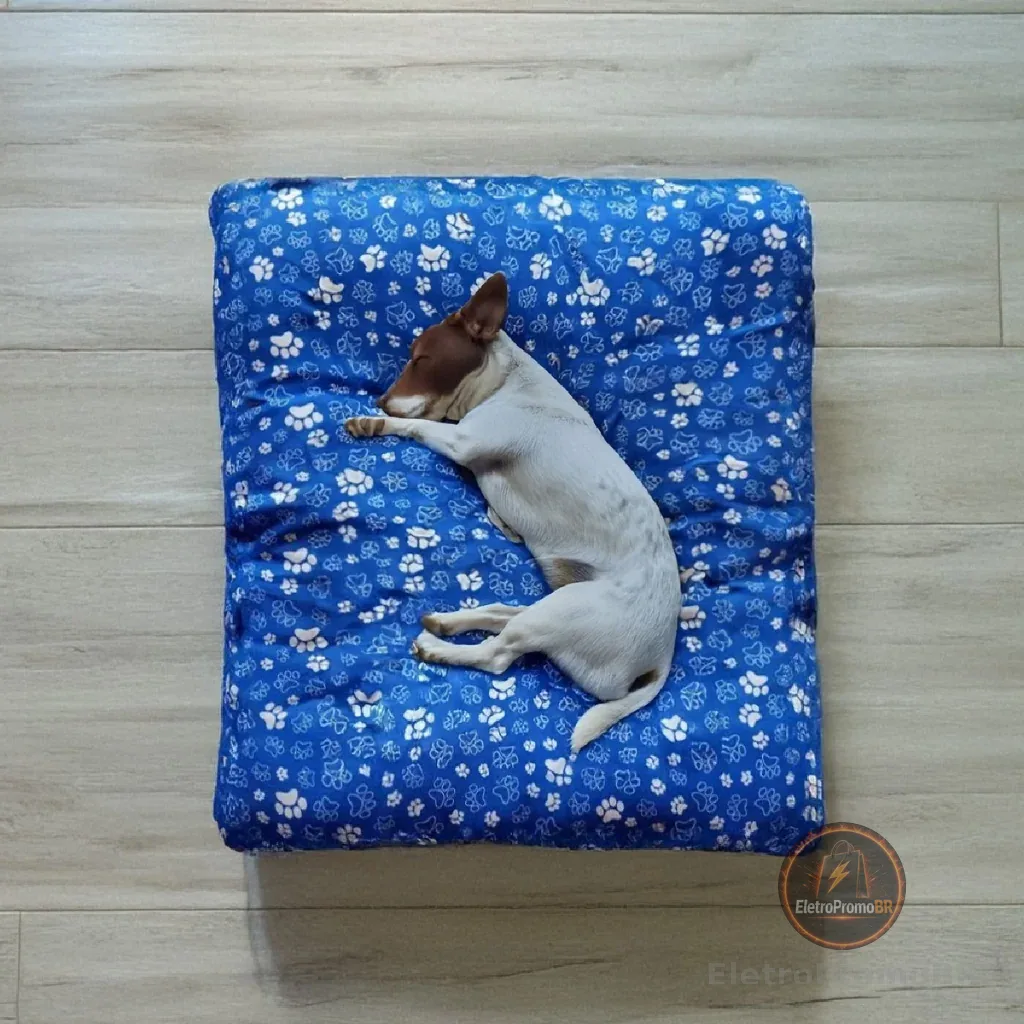Cama Colchonete Almofada para Cachorro ou Gato Pet Pequeno Médio e Grande Lavável com Zíper