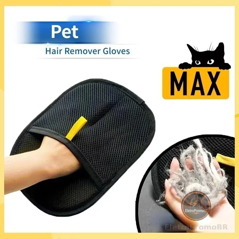 Removedor de pelos de pet; luvas para remoção de pelos com eletricidade estática; escova dupla face; escova para