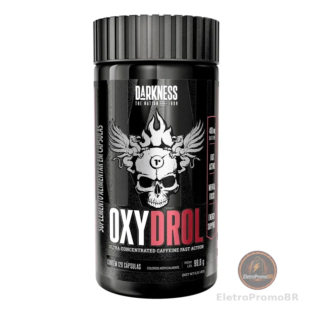 Darkness Oxydrol Termogênico Com Cafeína - 120 Cápsulas Sem Sabor