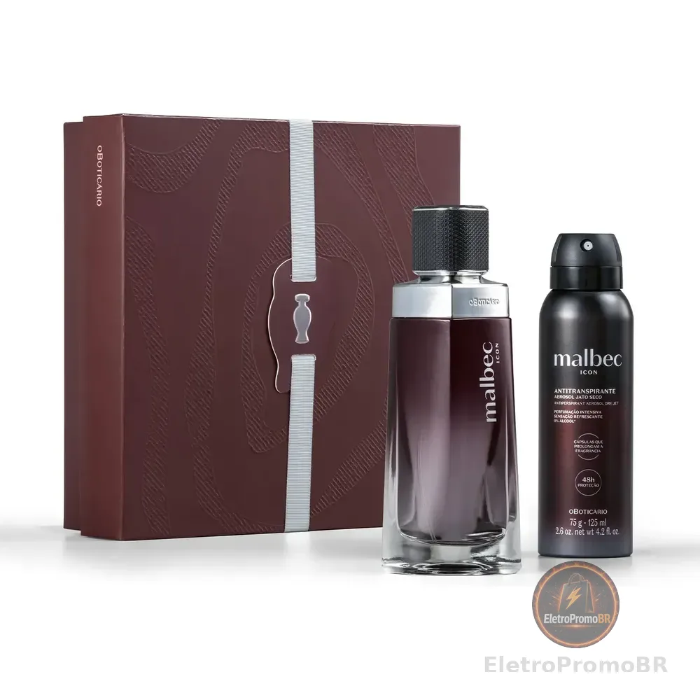O Boticário Malbec Icon Kit Presente 2 Itens