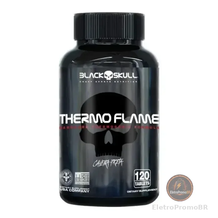 Thermo Flame 120 - Cafeína - O R I G I N A L - Black Skull Sabor Sem Sabor