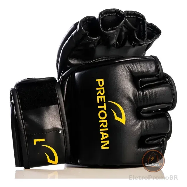 Luva Mma Pretorian Elite Preto + Bolsa Profissional Lutas