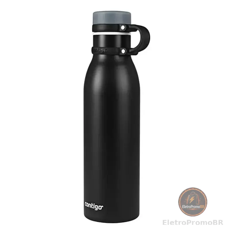 Squeeze Garrafa Térmica Quente / Frio Aço Inox 591ml Contigo Cor Preto