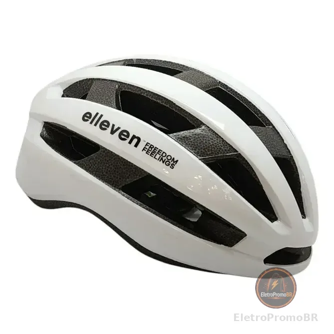 Capacete Elleven Bike Speed Mtb Inmold Branco Tamanho 53-57 Cm
