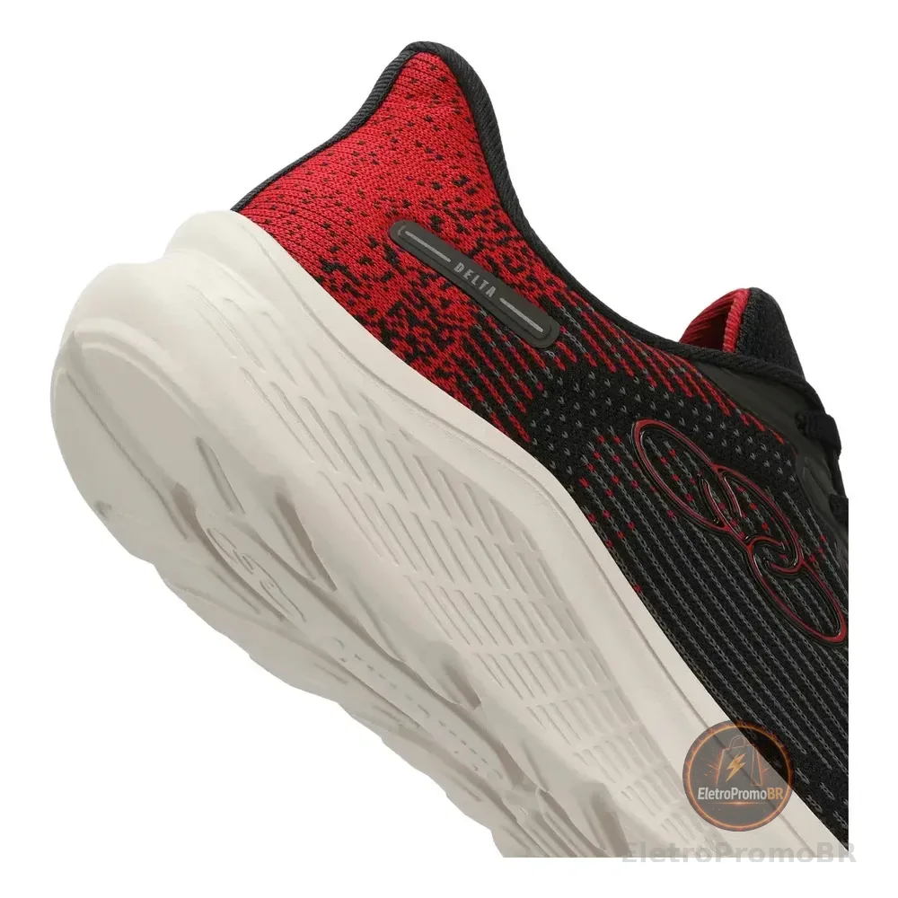 Tênis Olympikus Masculino Delta/122 Preto/vermelho Lisa 42 Br