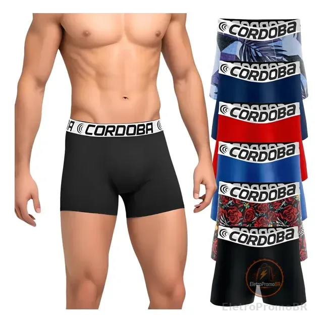 Kit 6 Cuecas Masculinas Boxer Variadas Alta Qualidade Aaa