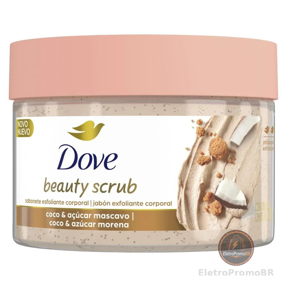 Dove Beauty Scrub Esfoliante Corporal de Coco e Açúcar Mascavo 280g