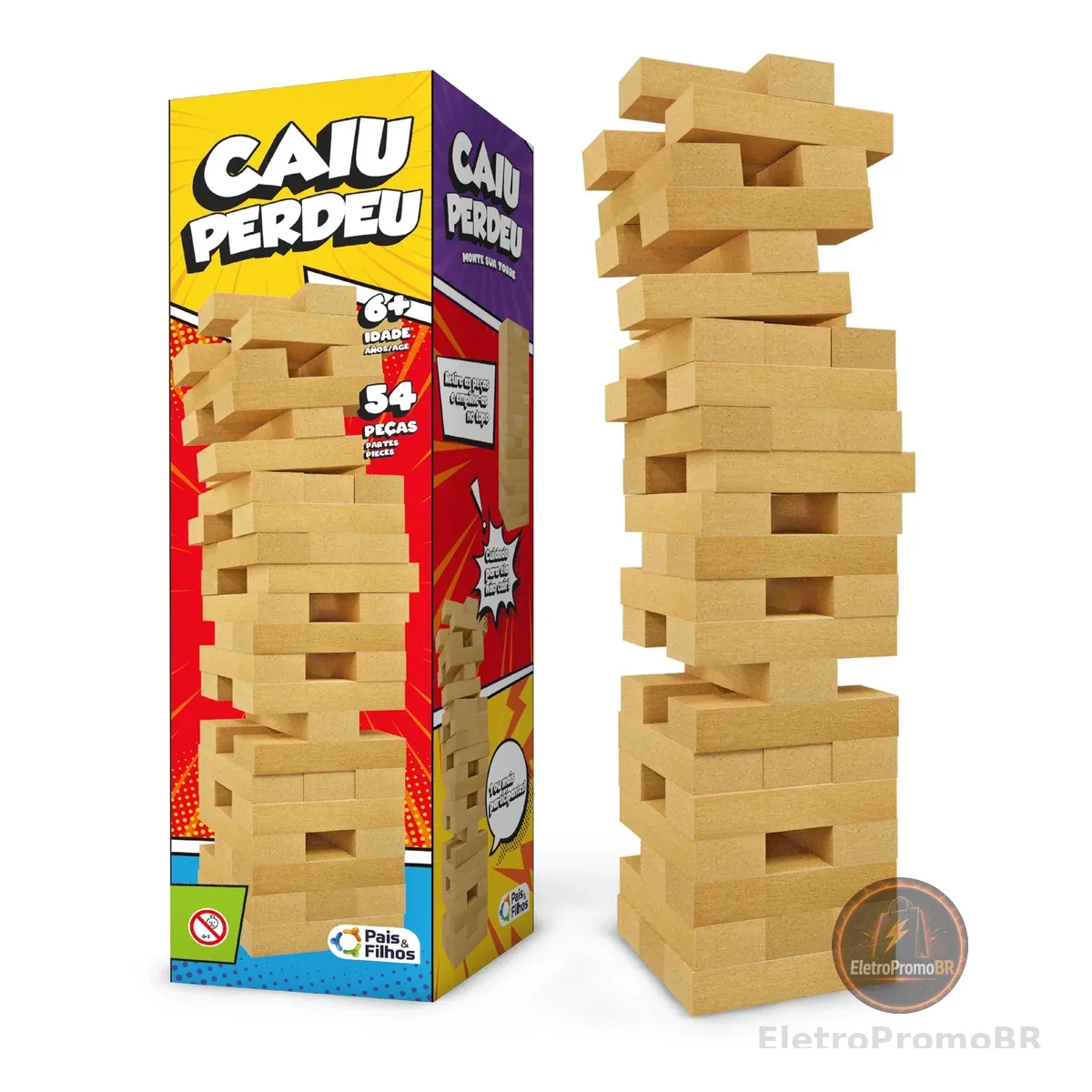 Pais & Filhos - Caiu Perdeu, 54 Pçs, idade mínima recomendada - 6 anos