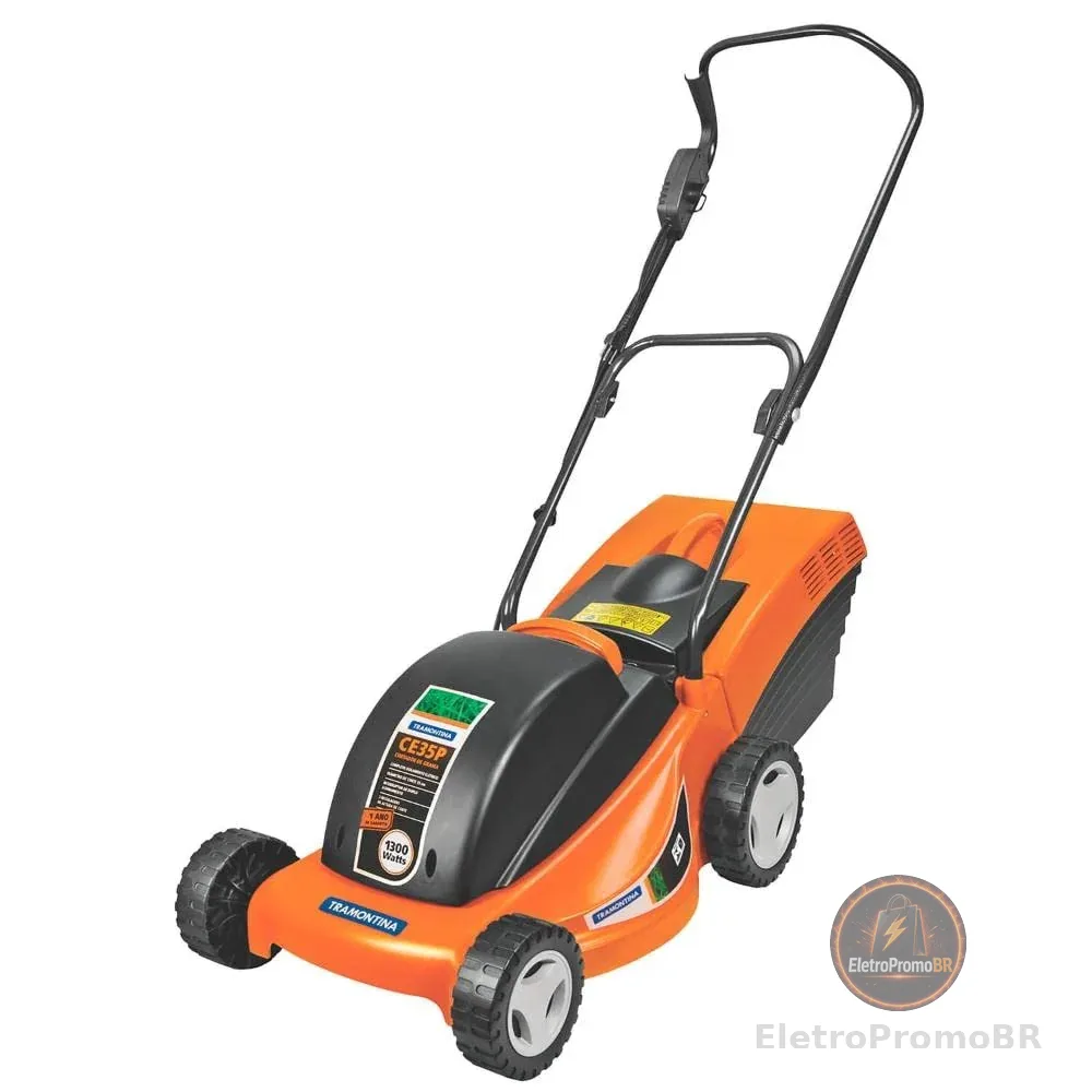 Tramontina, cortador de grama elétrico, 350 mm, coletor rígido e chassi de plástico, 1300W, 220v