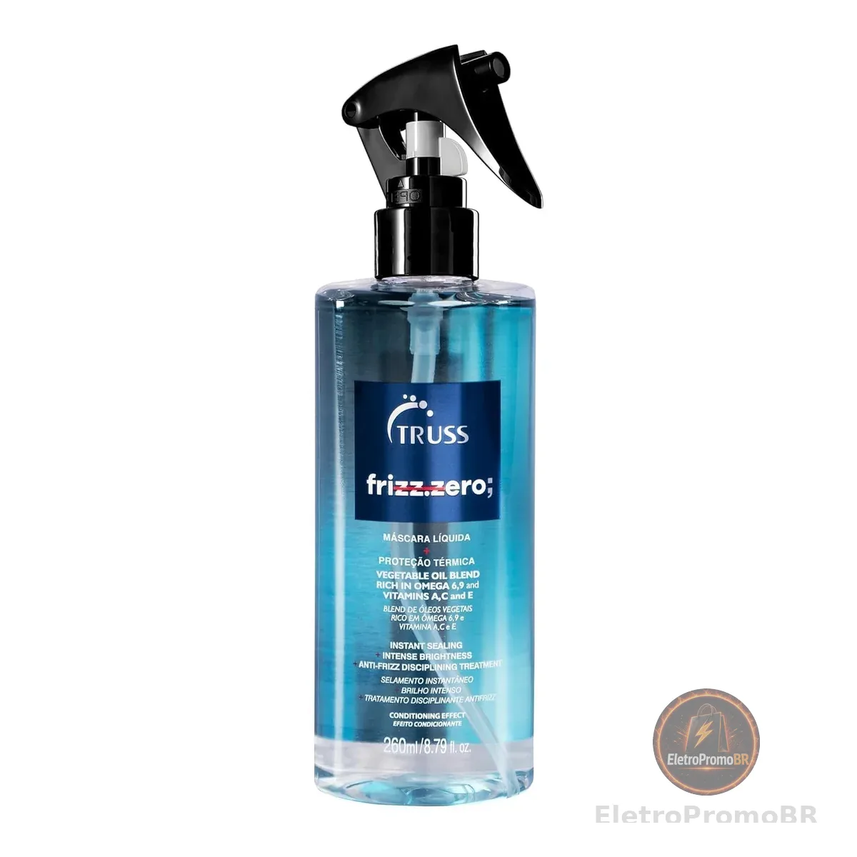 Truss Frizz Zero Leave-In | Máscara Líquida para Controle de Frizz, Brilho e Hidratação | 260ml