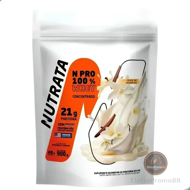 Whey Protein N Pro 100% Concentrado Refil 900g Nutrata
