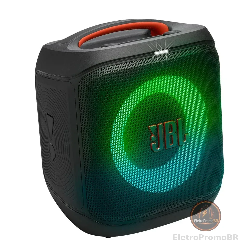 JBL, Caixa de Som, PartyBox Encore Essential 2, Show de Luzes, Bluetooth, Portátil, Resistente a Respingos, Bateria de até 15h, Som JBL Pro Sound, AI Sound Boost, 100 W RMS