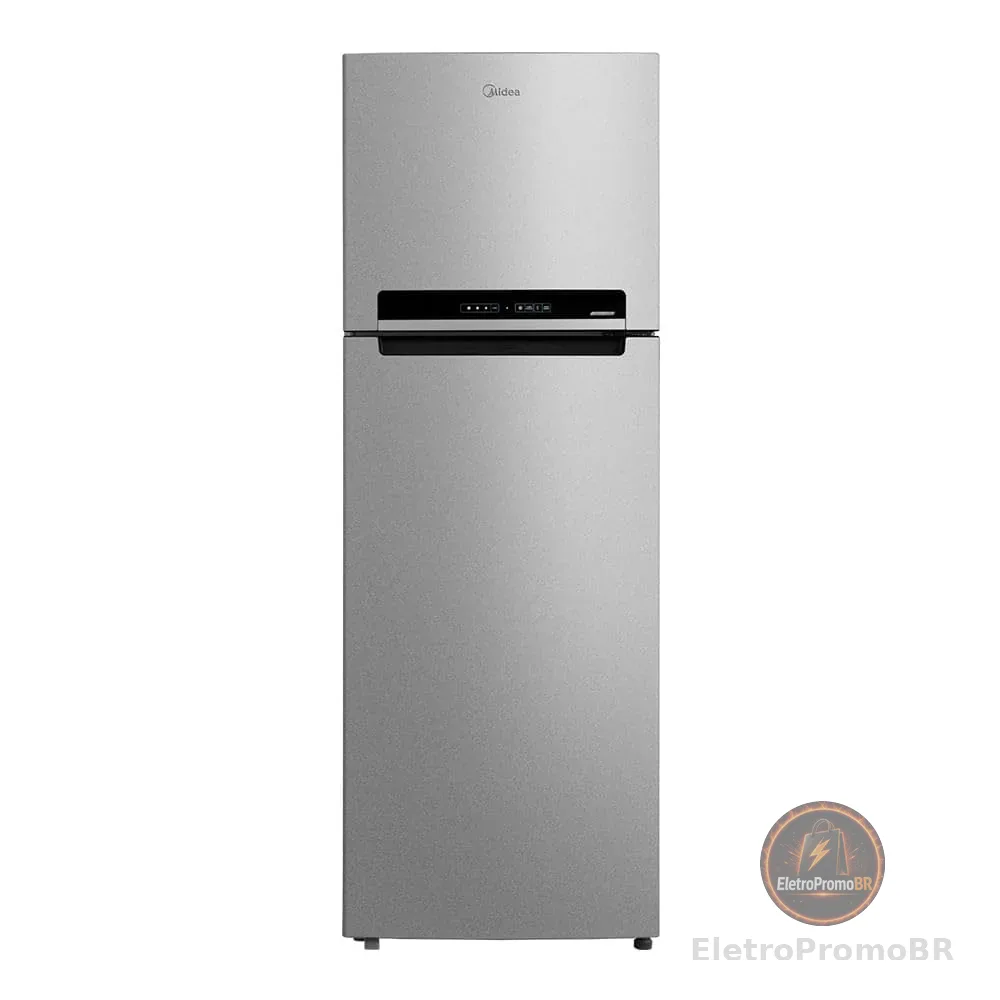 Geladeira Frost Free Duplex 394L Inverter Cor Prata Midea
