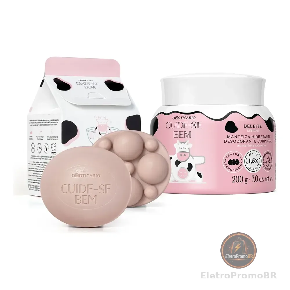Combo Cuide-se Bem Deleite: Manteiga Corporal 200g +sabonete