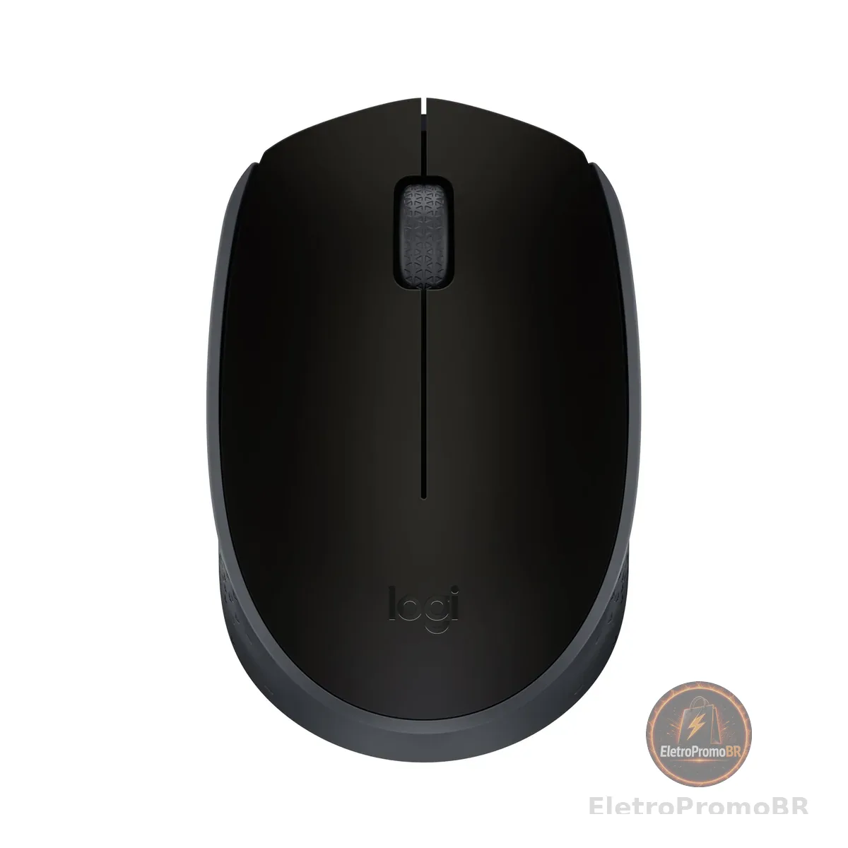 Mouse sem fio Logitech M170 com Design Ambidestro Compacto, Conexão USB e Pilha Inclusa - Preto