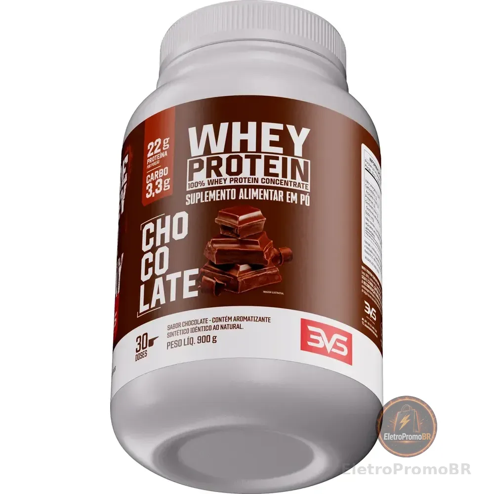 100% Whey Concentrado Com 22g De Proteína Por Dose 900g Sabor: Chocolate