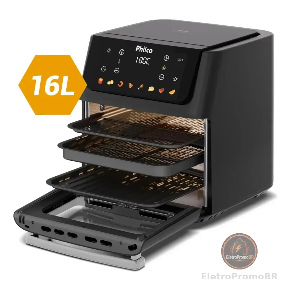 Fritadeira Air Fryer Philco 16 Litros Paf16c Preto 127v
