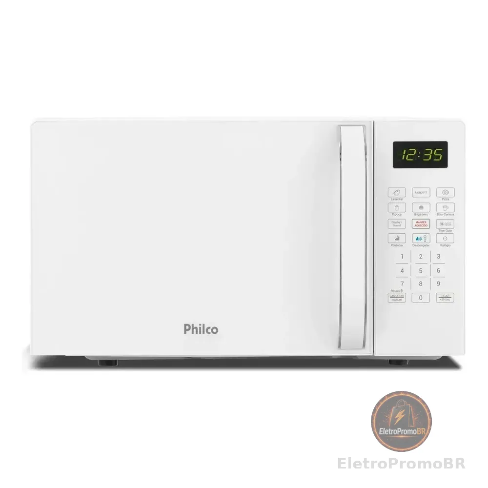 Micro-ondas Philco 20l Branco Pintura Limpa Fácil Pmo23b 127v