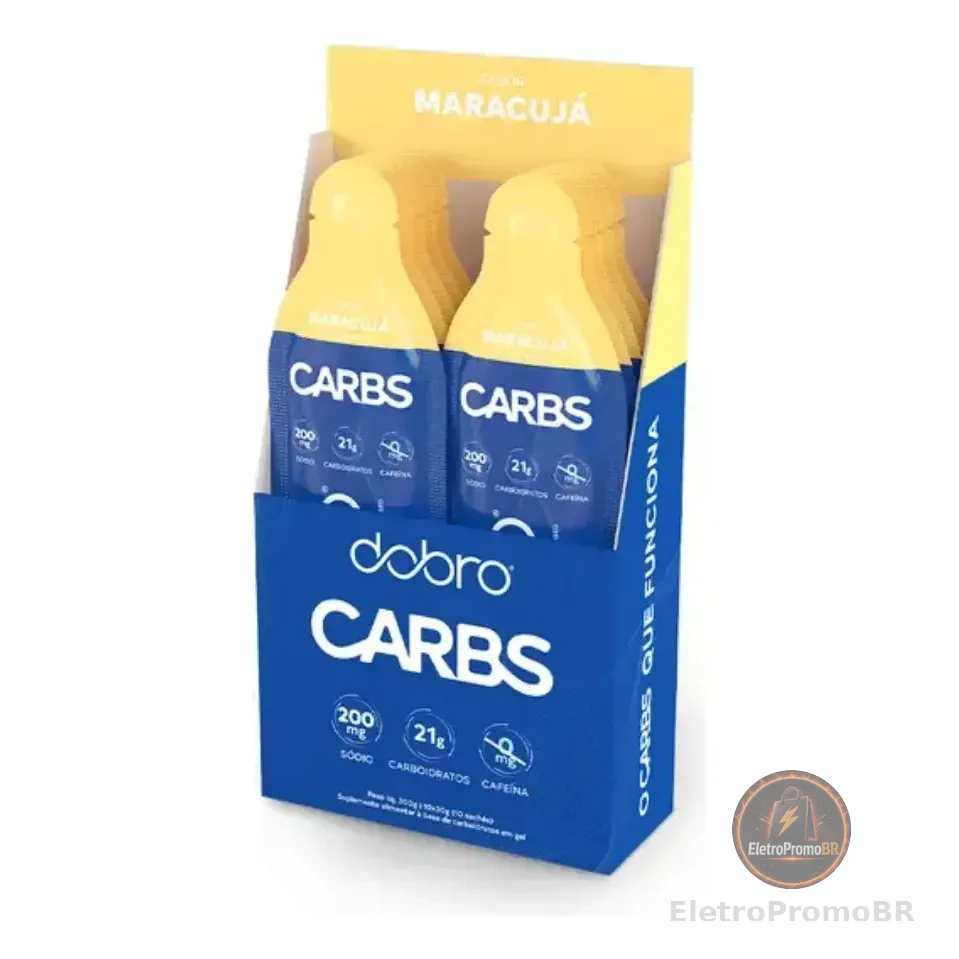 Carbs Gel De Carboidratos Dobro Sabor Maracujá (10 Unidades De 30g Cada)