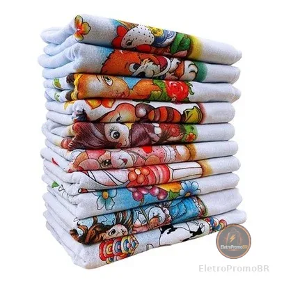 Pano De Prato Estampado Premium Grande Kit Com 10 Peças