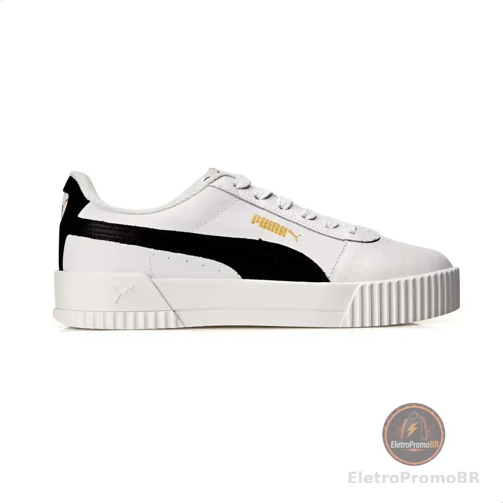 Tênis Casual Feminino Carina Lux Puma White/white/black 36 Br