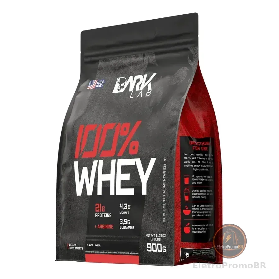 Whey 100% Refil 900g Cappuccino Dark Lab Cappuccino